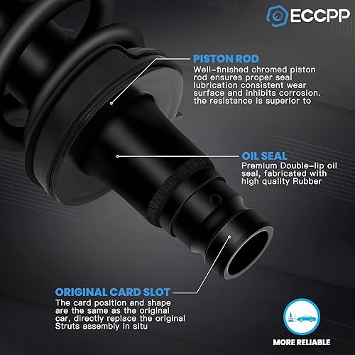 Miniatura 4 de ECCPP Amortiguador completo de montaje de puntal para Buick Rainer, para Chevrolet Trailblazer, para GMC Envoy, para Isuzu Ascender, para Oldsmobile