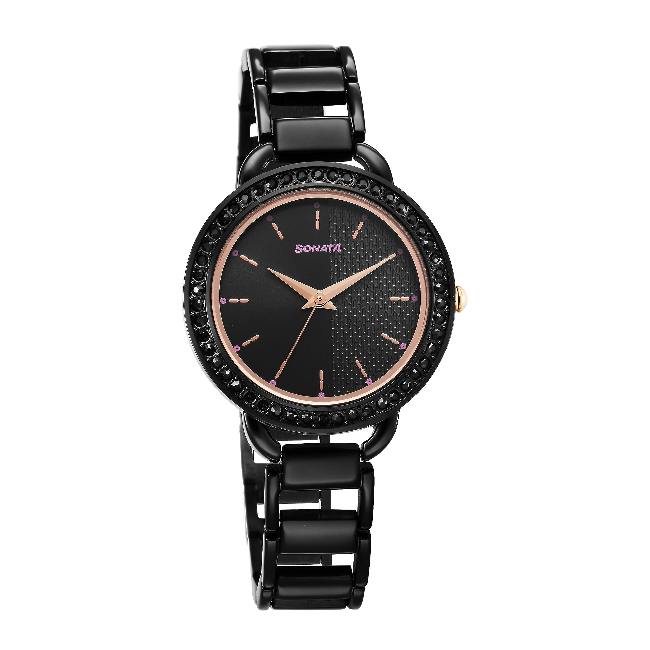 Sonata Wedding Quartz Analog Black Dial Metal Strap Watch for Women-87052KM01 (B0CDXLMFXT) Amazon Price History, Amazon Price Tracker