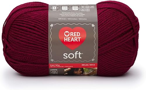 Miniatura 2 de Red Heart E728-4608 Red Heart - Hilo suave, color vino