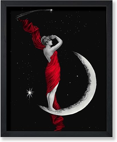 Miniatura 53 de Poster Master Vintage Alcanzando la Luna Póster - Impresión Retro de Luna Creciente - Arte Celestial de Pared - Regalo para Hombres y Mujeres -