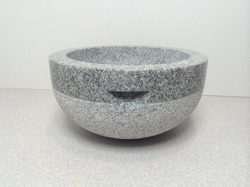 Amazon｜みかげ石 鉢形 もち臼 2升用 木台付き （本格派タイプの