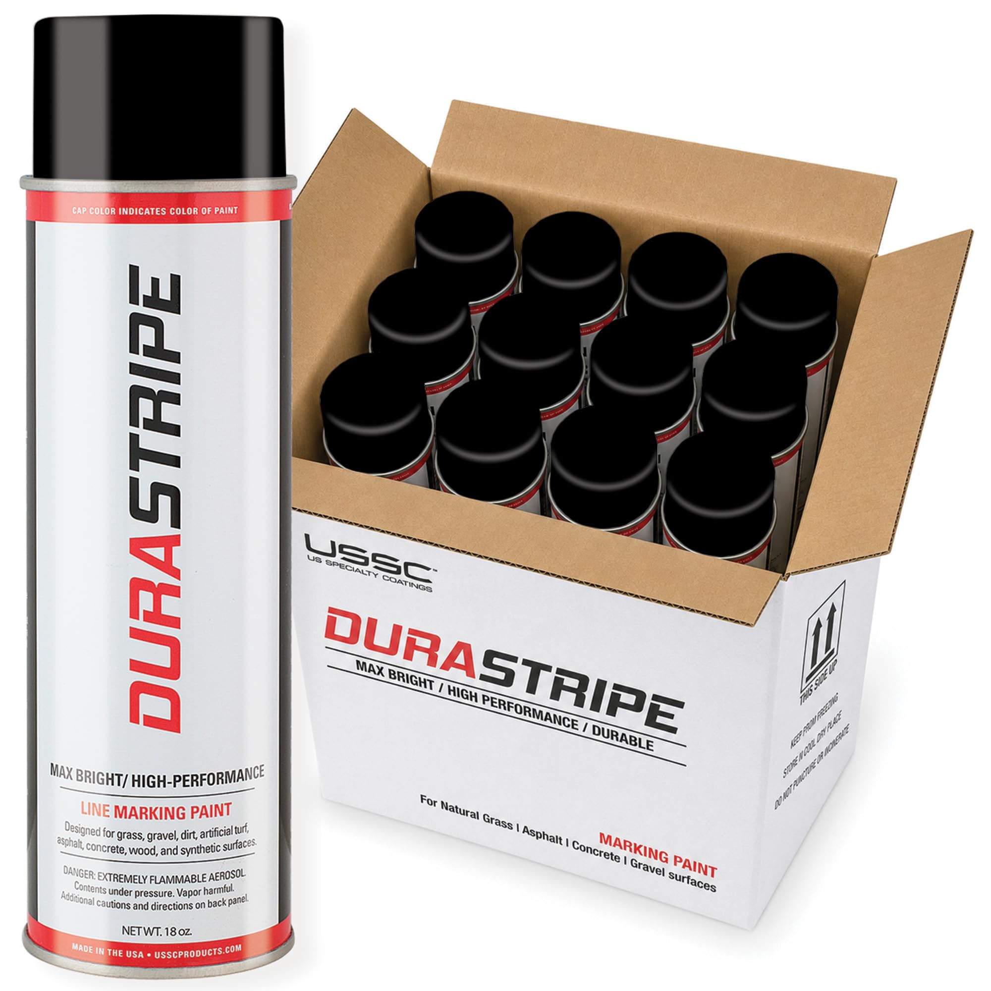 Athletic Field Marking Paint (Black) 12-18oz Cans Per Case