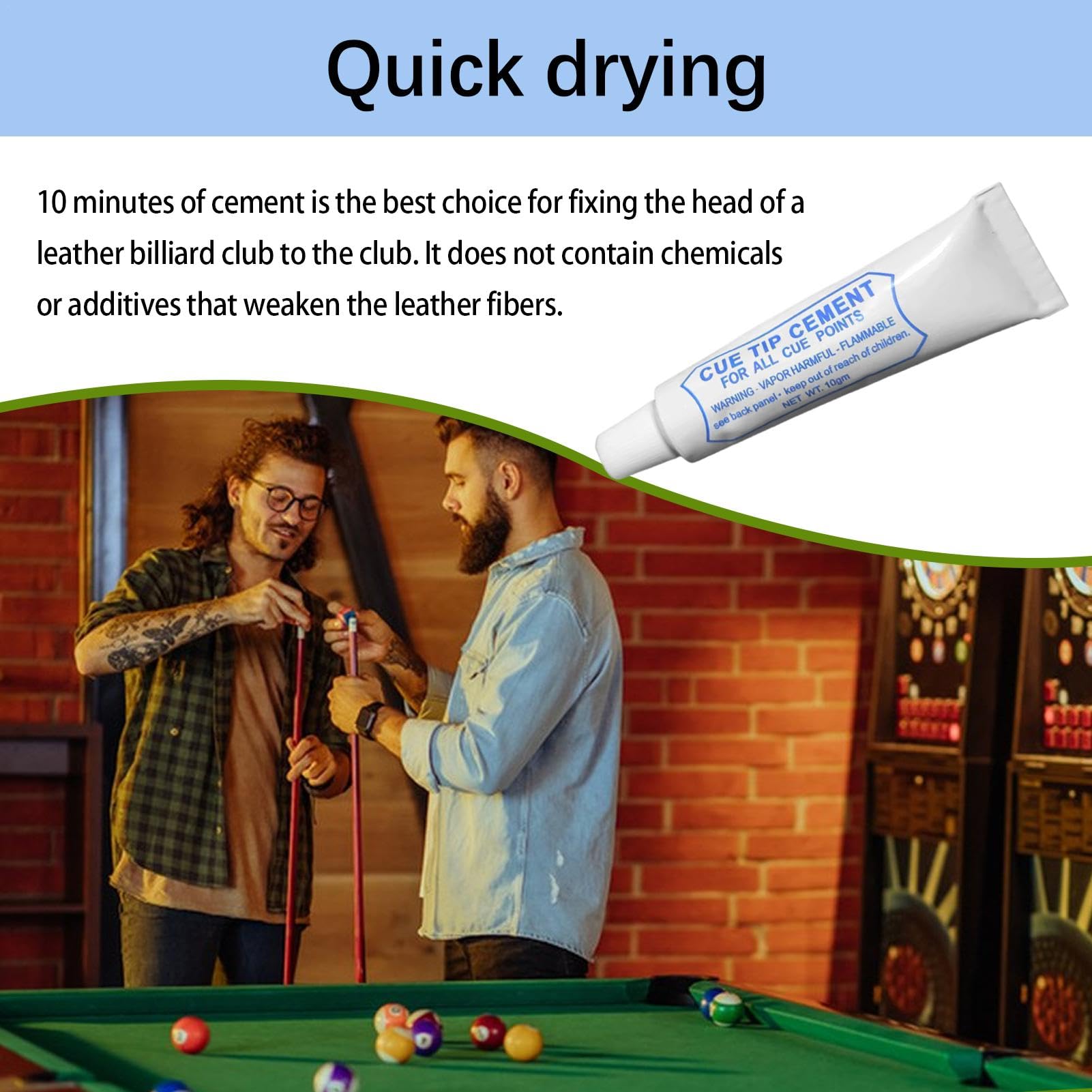 Colle époxy Pour Pointes De Queue De Billard HoveeLuty – 20g, Séchage Lent Pour Un Ajustement Parfait