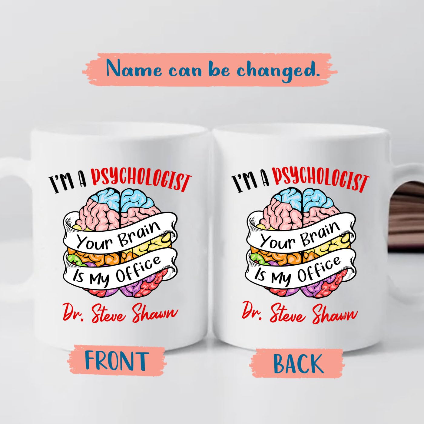 Amazon.com: Personalized Name I'm A Psychologist Coffee Mug Cup 11 15 Oz,  Your Brain Is My Office Coffee Cup Gift For Psychologist, Customized  Psychologist Psychology White Ceramic Mug, Psychologist Travel Mug :