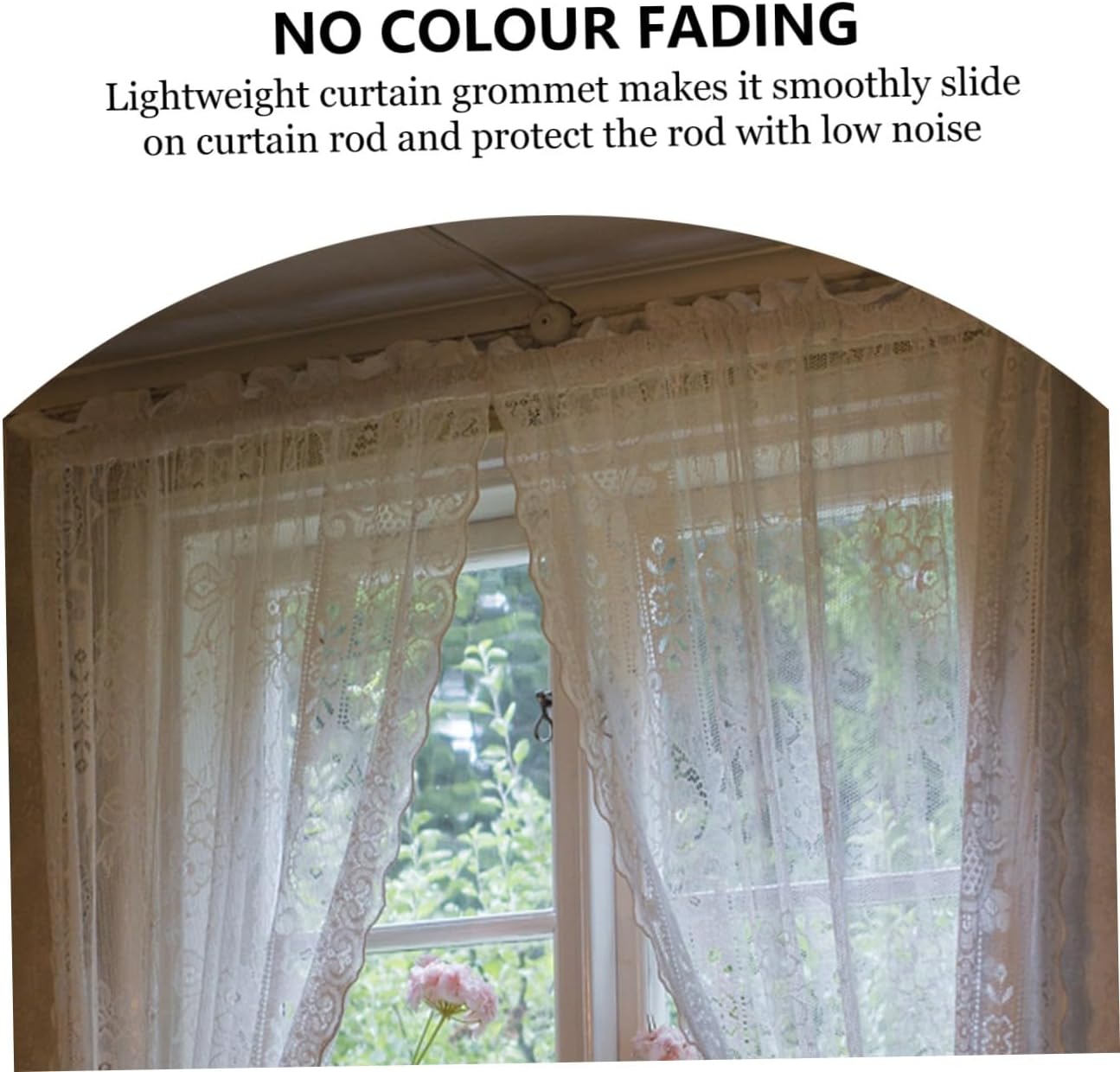 75pcs Coffee Color Plastic Curtain Grommets Inner Diameter Rings Silent Sliding Roman Curtain Eyelet Fasteners for Window Treatment Hardware