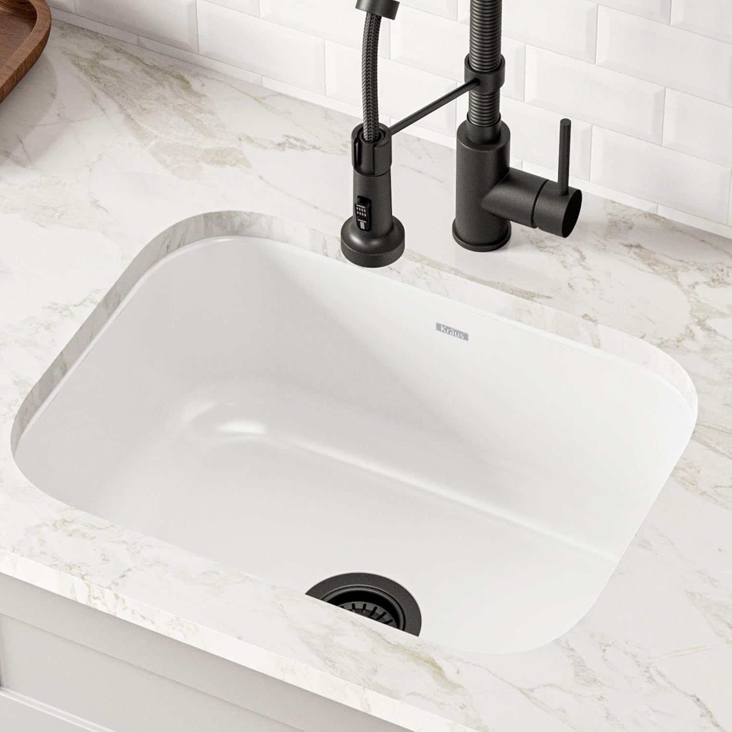 Hоttеѕt Sаlе Kraus KEU-12 WHITE Pintura 16 Gauge Undermount Single Bowl Enameled Stainless Steel Kitchen Sink, 23-inch, White Rounded 🔥 Flаѕh Sаlе Kraus KEU-12 WHITE Pintura 16 Gauge Undermount Single Bowl Enameled Stainless Steel Kitchen Sink, 23-inch, White Rounded