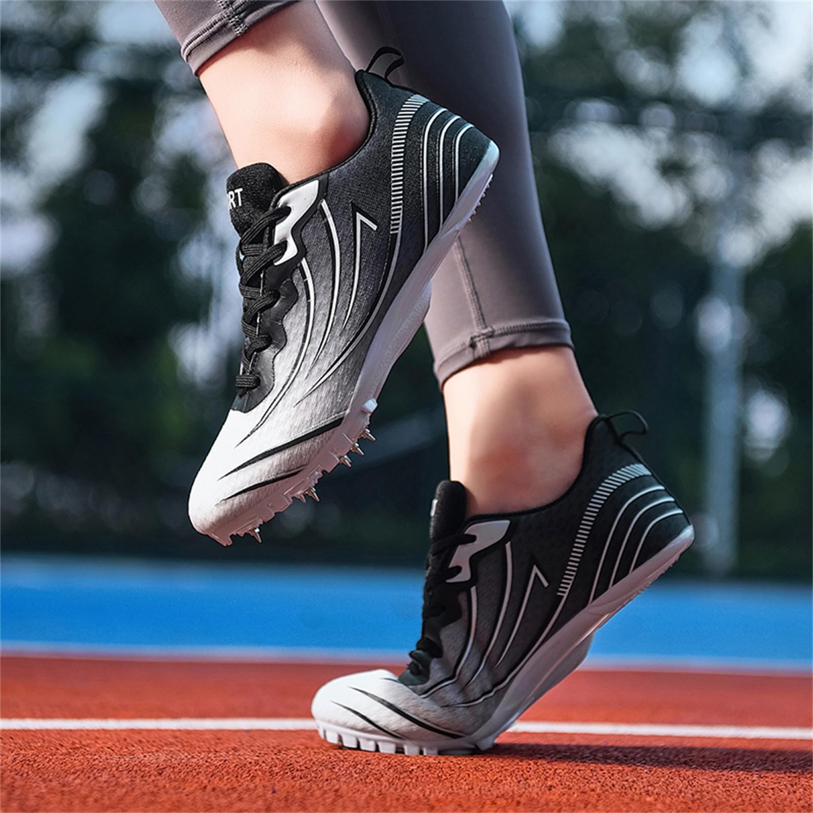 Chaussures D'athlétisme Femmes Chaussures De Course À Pointes Chaussures De Saut Respirantes pour Enfants