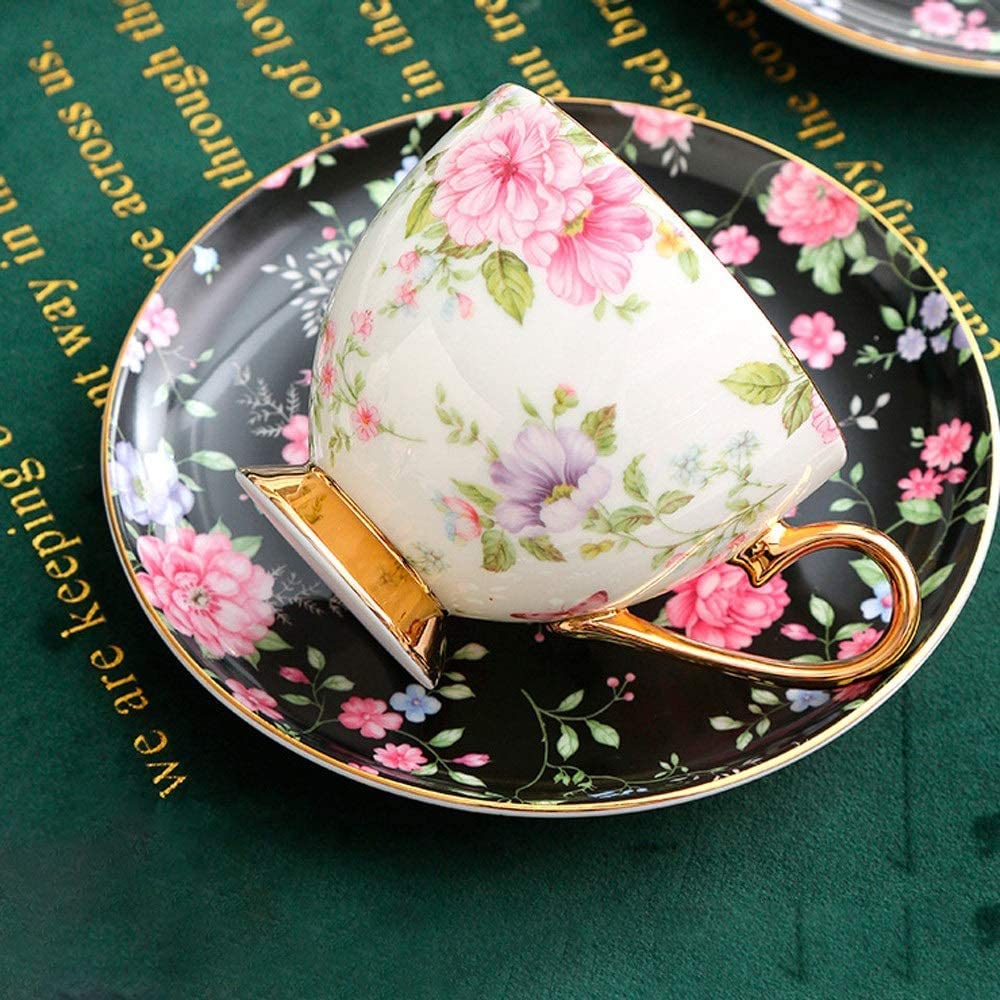 Lekki Luksusowy Ceramiczny Zestaw Filiżanek Do Kawy I Spodków Z Uchwytem Chińska Nowość Filiżanka Do Napojów Filiżanka Do Espresso Filiżanka Do Wody Filiżanka D