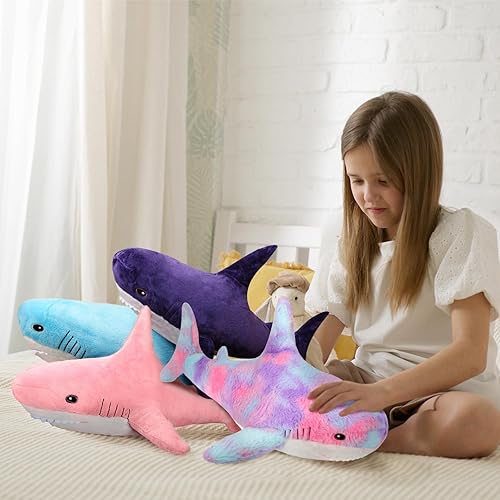 Miniatura 6 de MUPI Peluche de tiburón de 11 pulgadas, almohada de tiburón de peluche de tiburón, tiburón de peluche, animal de peluche grande grande de tiburón