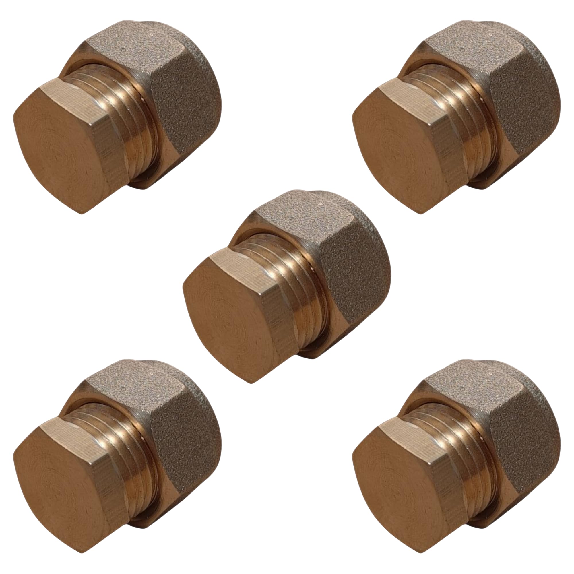 Lot de 5 butées de compression en laiton 8 mm | Pas de soudure nécessaire | Bouchon vierge pour tuyau en cuivre de 8 mm