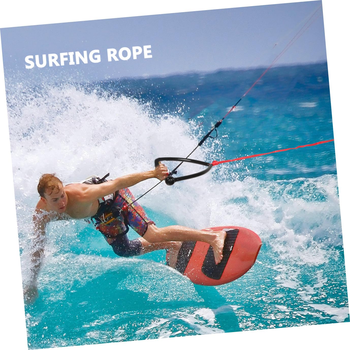 DOITOOL Cuerda de Wakeboard para Esquí Acuático Mango Portátil, Cuerda Resistente al Desgaste para Tabla de Esquí y Kneeboard, Equipo de Deportes Acuáticos para Remolque y Surf Náutico