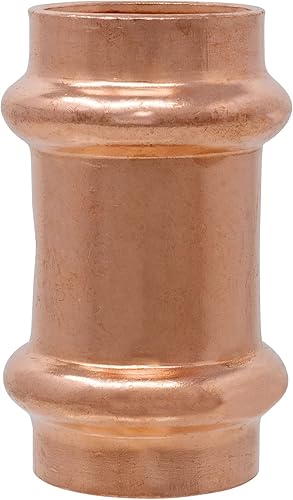 Miniatura 4 de Prensa de cobre de fontanería de 12 pulgada de acoplamiento con tope P x P de cobre para tubería de cobre para residencialcomercial compatible con