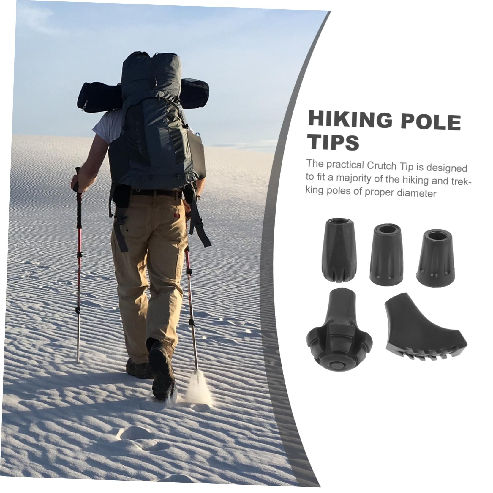 Yardwe Cuscinetti Per Bastoncini Da Trekking Imbottitura Della Stampella Tampone Cuscinetti Per Stampelle Da Passeggio Pieghevole Gomma Da Cancellare Black