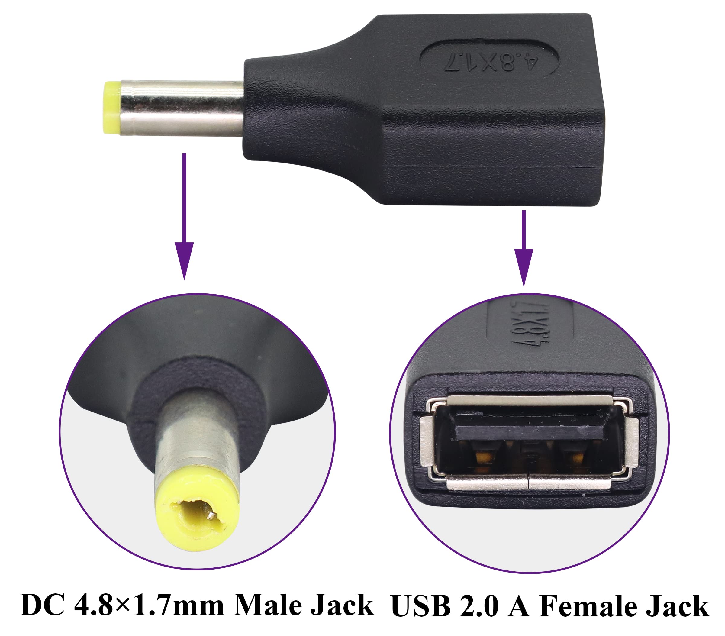 KUOQIY 6 Pezzi Kit Adattatore da USB C a DC 19.5V, 3.1 Tipo C USB-C KUOQIY 6 Pezzi Kit Adattatore da USB C a DC 19.5V, 3.1 Tipo C USB-C