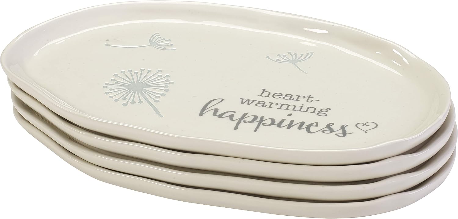 Precious Moments 192413 Peaceful Nature 4-Piece Ceramic Plates