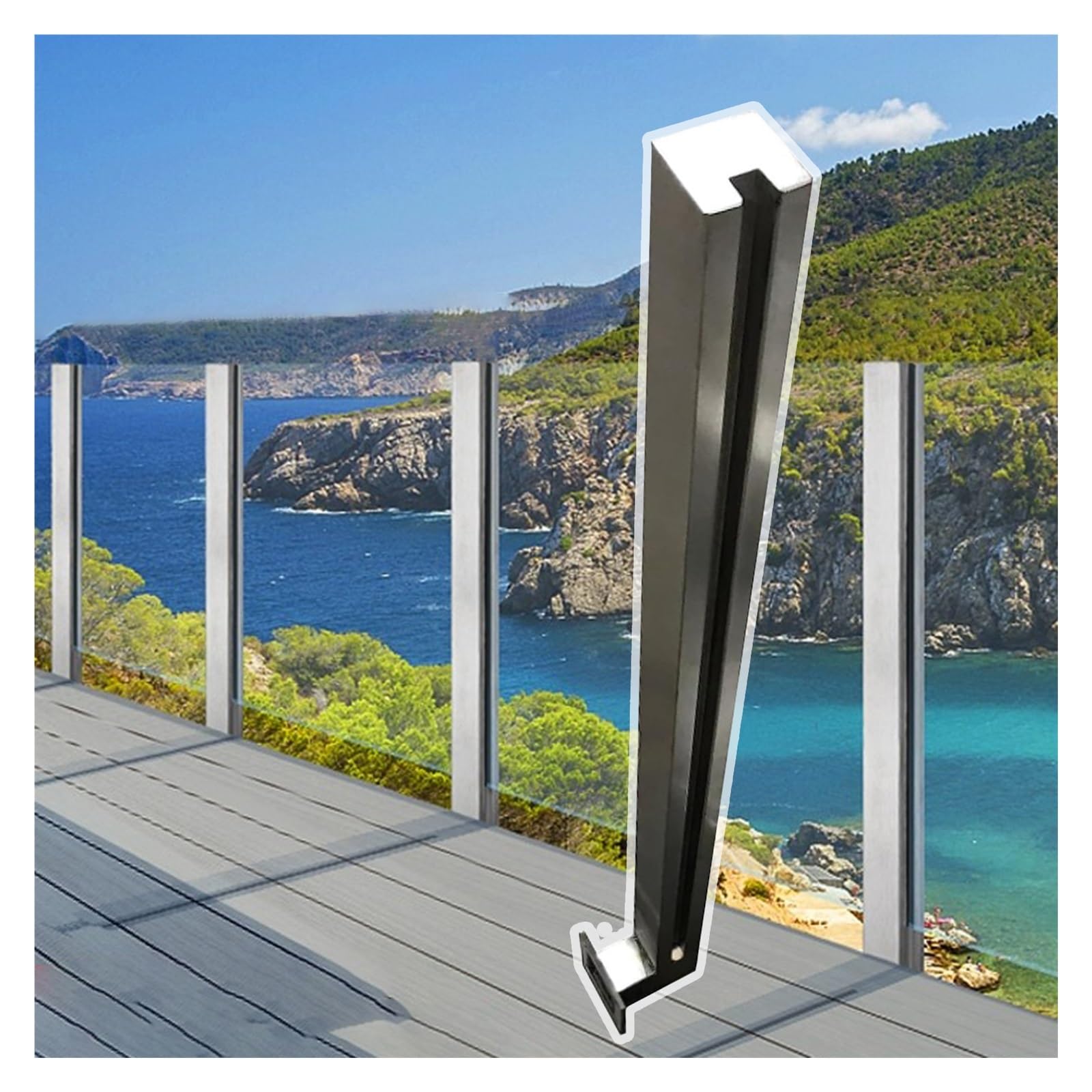 Colonne de barrière de sécurité réglable pour sécuriser vos repas en terrasse et balcons