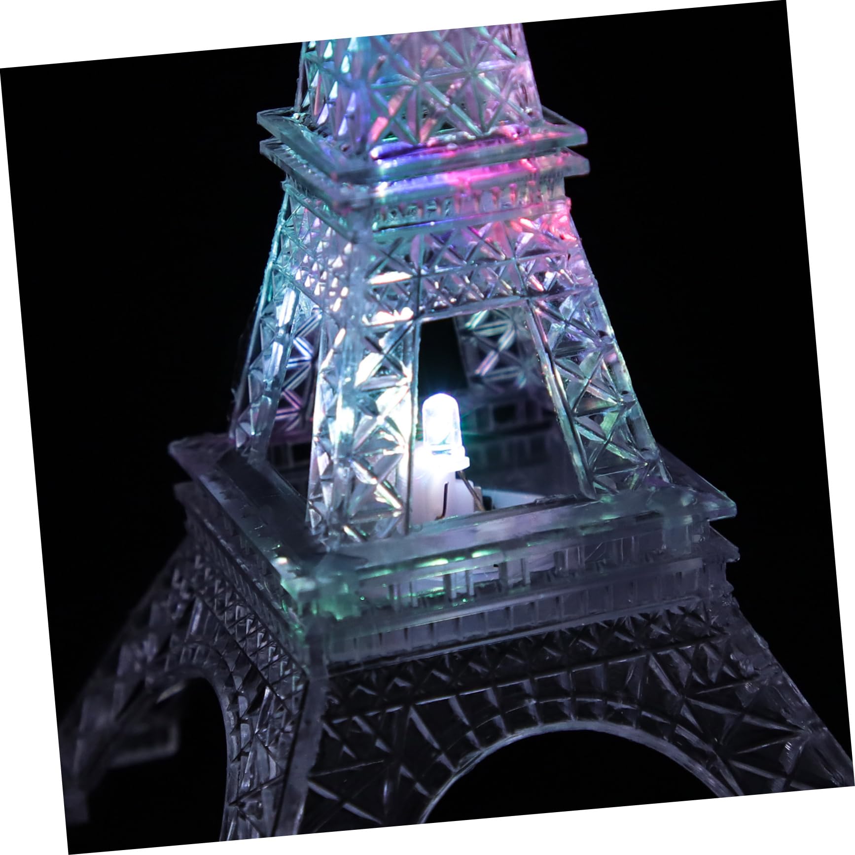 LALAFINA Cute Mini Led Eiffel Tower Night Light Energy-Saving Changeable Colors and Girls Decor