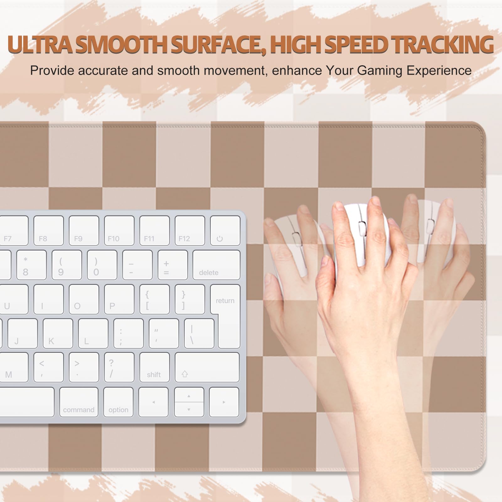 Alfombrilla de Mouse Grande para Escritorio, Alfombrilla de Mouse Grande para Juegos con Bordes cosidos, Base de Goma Antideslizante e Impermeable para Oficina, computadora, Teclado, Laptop