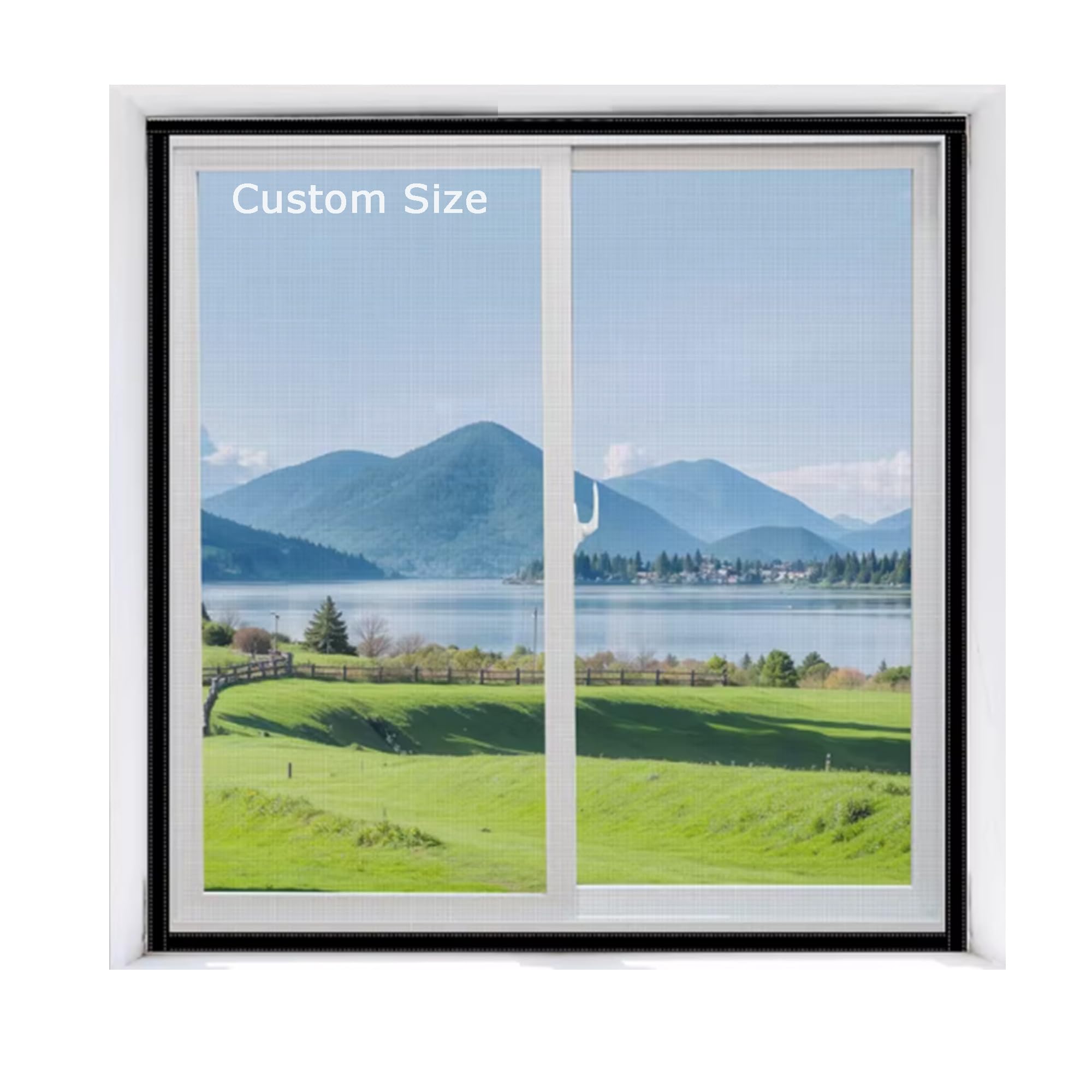 Xieminle White Custom Size Insect Window Net, Self-Adhesive Window Screen, Anti-Mosquito Screen, Tear-Resistant Cat Safety Mesh, Insects Bugs Flies Mesh For Balcony Kitchen