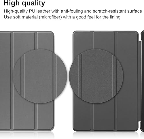 Miniatura 5 de Funda inteligente para Lenovo Tab M8 4 generación (2023), funda ligera y inteligente con soporte triple para Lenovo Tab M8 4 generación TB-300FU gris