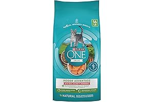 Natural Low Fat, Indoor Dry Weight Control High Protein Cat Food Plus...