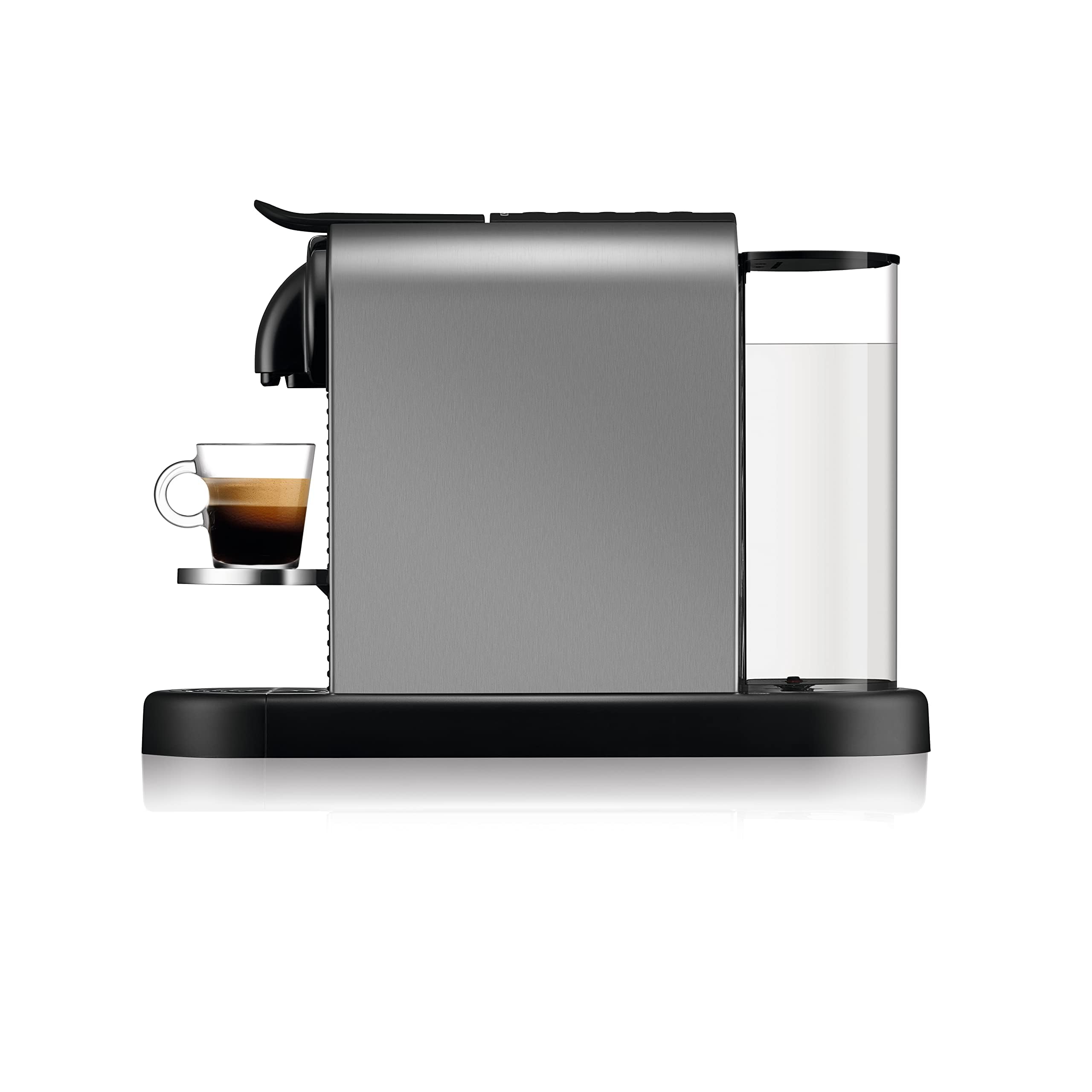 Nespresso De'Longhi CitiZ Platinum EN220.T, Cafetera de Cápsulas, Cafetera de Cápsulas Monodosis, 4 Tamaños de Taza, 19 Bares de Presión, 1260W, Titan