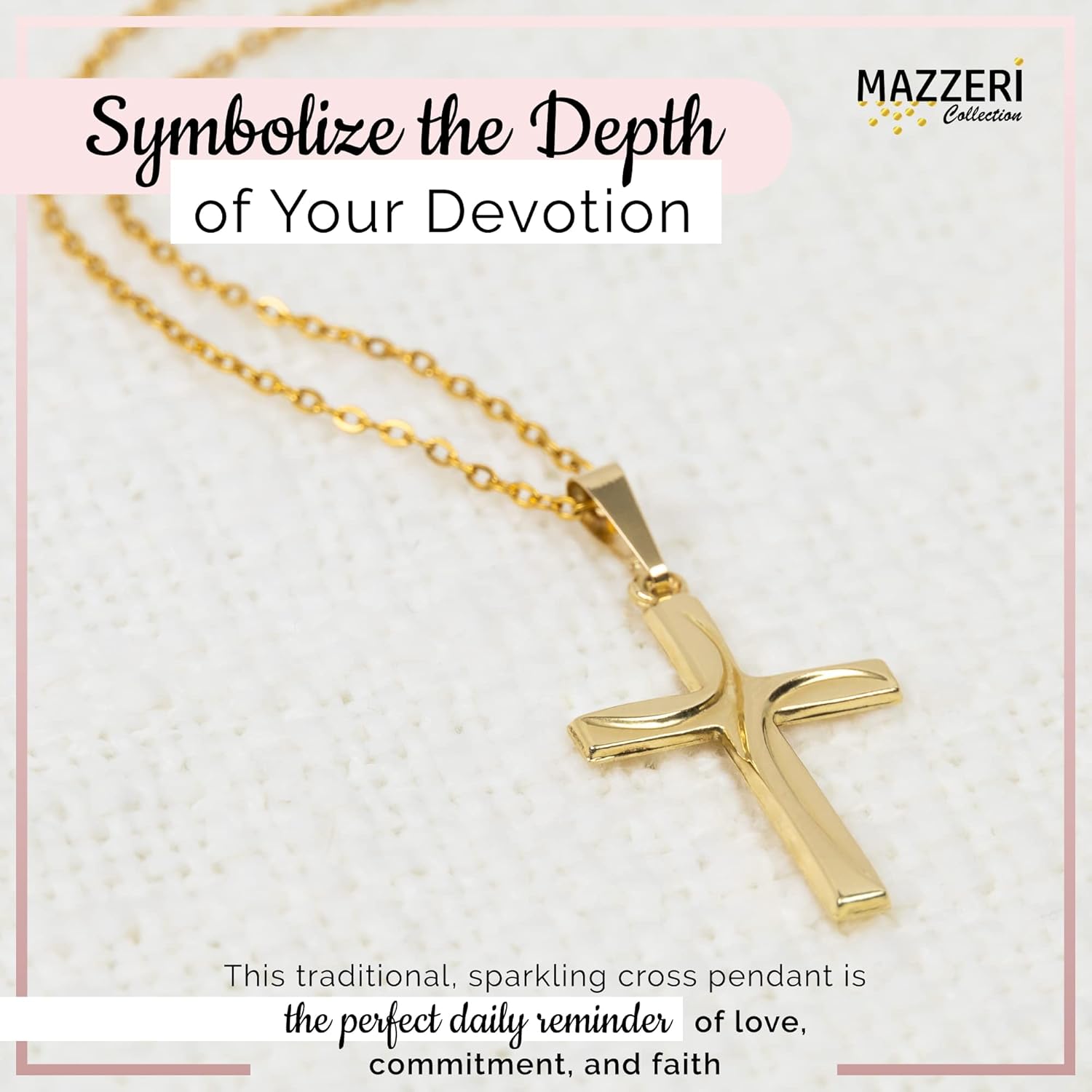 MAZZERI 14k Gold Cross Pendant And 10k Gold Religious Charms for Men and Women, Hypoallergenic - Handcrafted in the USA - Image 5