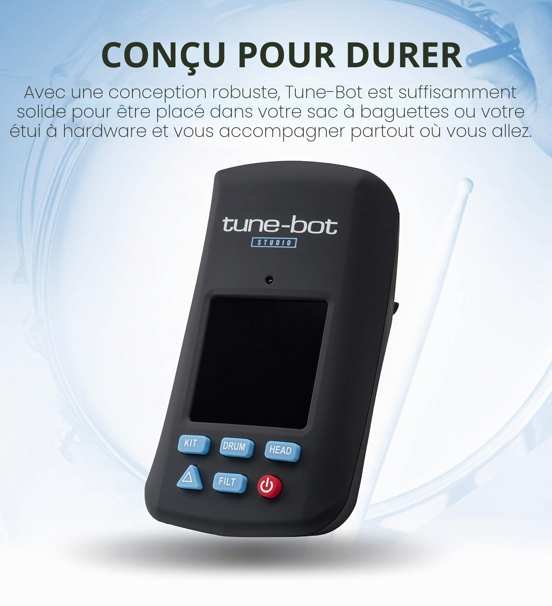 Overtone Labs - TUNE-BOT STUDIO - Accordeur électronique pour batterie - couleur noire