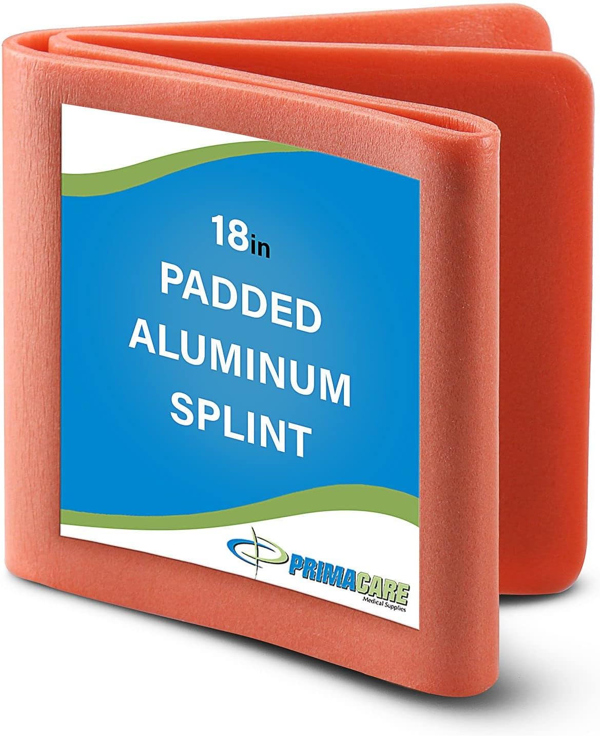 IS-5218 18" Padded Aluminium Splint for Hands, Legs, Fractured Limbs, Nose, Ankle or Braces, Universal Waterproof Medical Tactical Splints for First Aid and Emergency Support, Orange