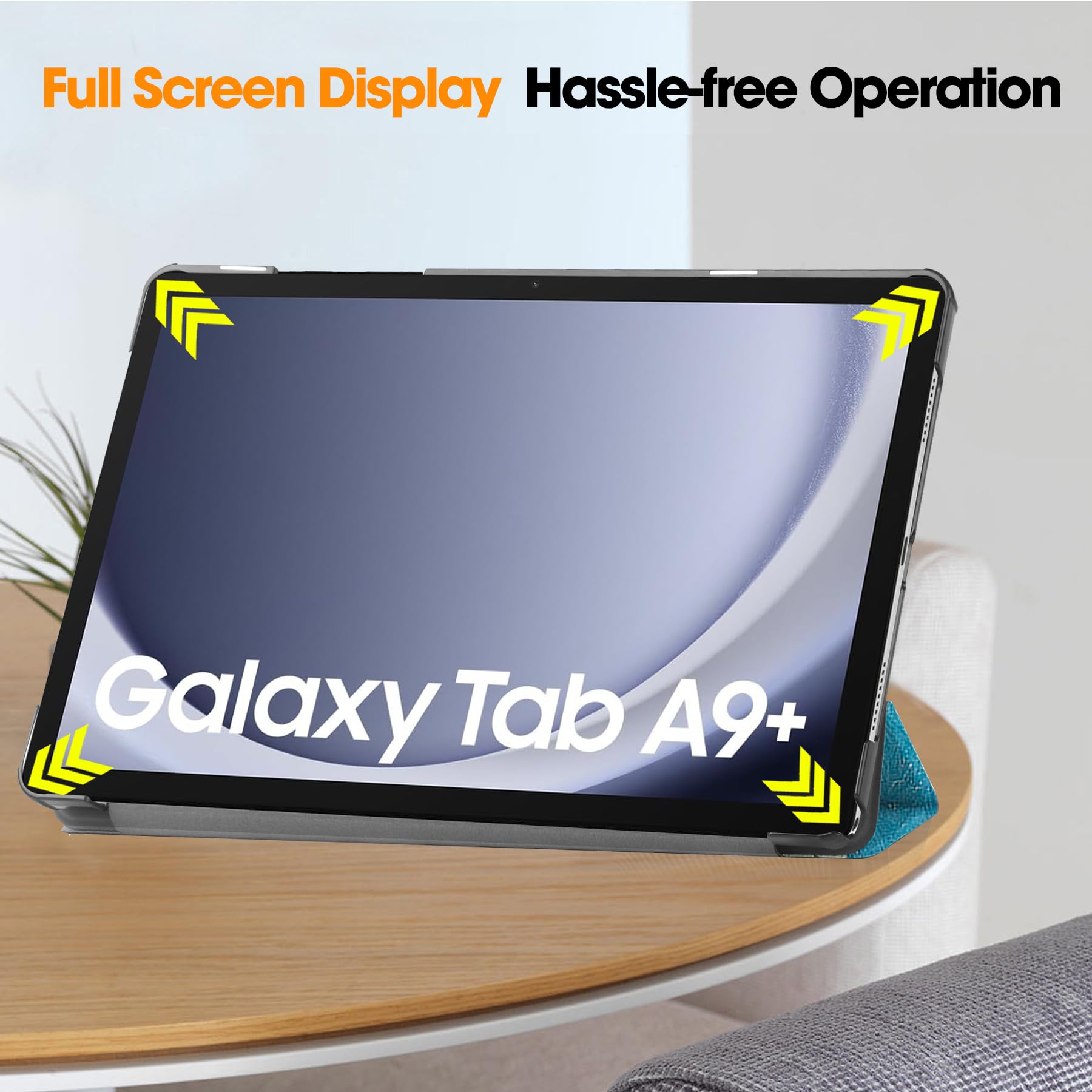 Vakarey Ultra Sottile Custodia Cover Tablet per Samsung Galaxy Tab A9+ Plus 11 Pollici 2023 SM-X210/SM-X216/SM-X218,Fiore