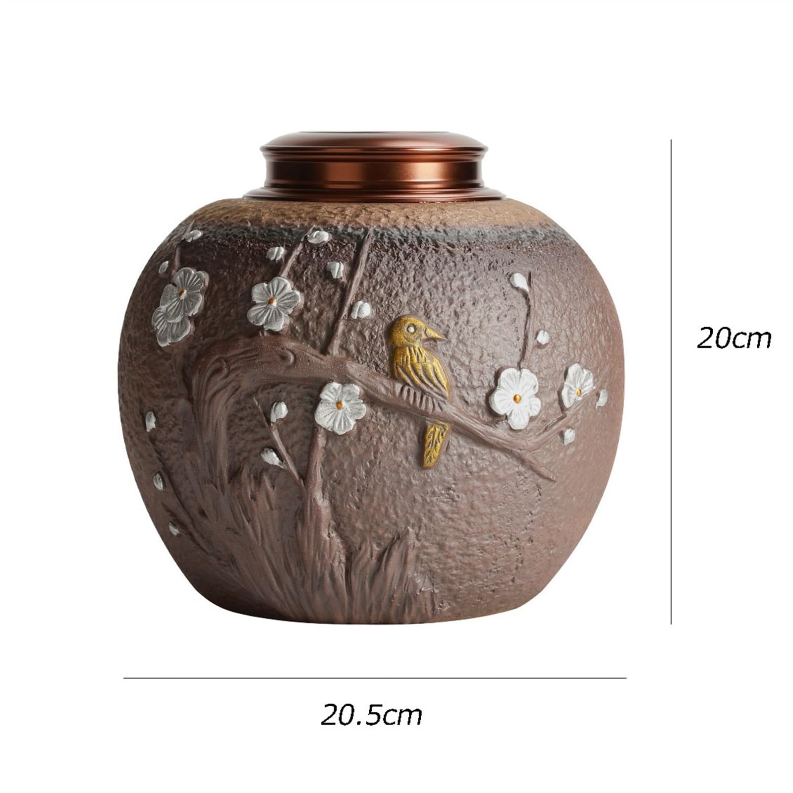 pojemniki na herbatę, kawę i cukier Vintage szorstki ceramiczny magazyn herbaty luzem Liściasty pojemnik na herbatę | Ceramiczny, dwuwarstwowy, szczelnie zamknięty słoik do przechowywania