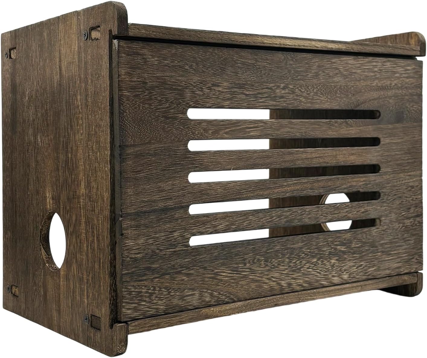 GYKLE Wood Router Shelf Projector Shelf Modem Cable Router Cover Organized Power Strip Cable