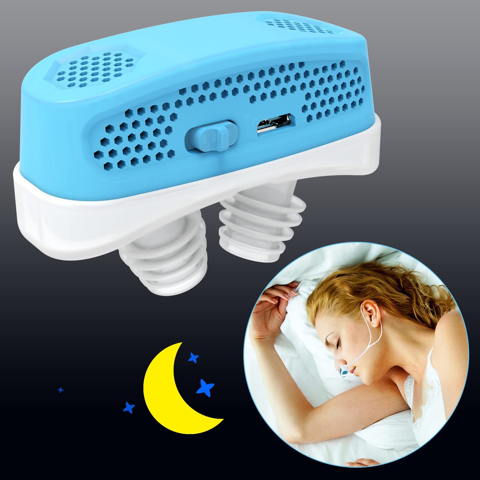 KASTWAVESnore Stopper Anti Snoring, KASTWAVE Nose Vent Plug, Snoring Solution Nasal Dilator Snore Stopper Sleep Aid for Women Men (Blue)