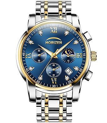 HORIZEN Chronograph Analogue Men’s Luxury Watch (Blue Dial)