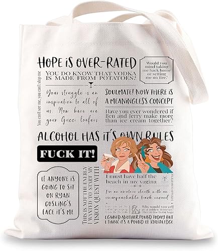 LEVLO Bolsa de lona divertida de Frankie Bergstein para fanáticos de Frankie Bergstein, bolsa de hombro con texto en inglés "Grace