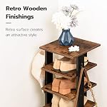 HOOBRO Raquette verticale, 8 Organisateur de rangement de chaussures Tier avec crochets, Rack de chaussures Narrow pour 8 Des paires, Space Sauvetage, stable et fort, Entrée, Salon, Chambre, Rustique Brown et Noir BF07XJ01G1