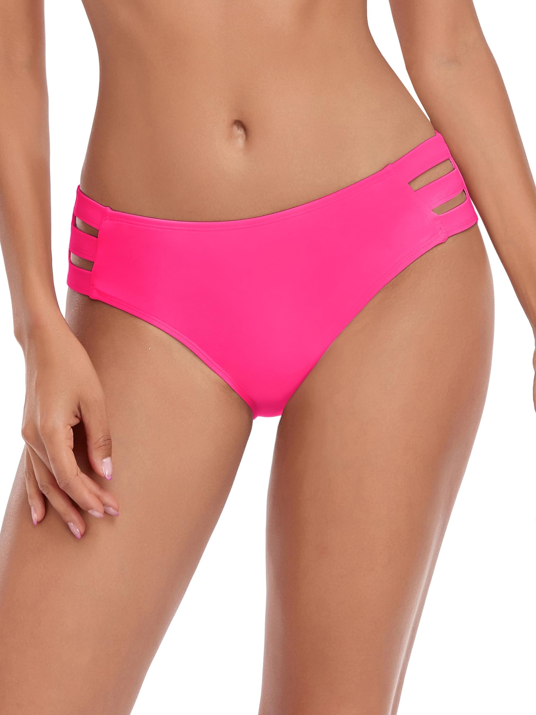 Ocean Blues Damen Badehose mit seitlichen Ausschnitten & voller Abdeckung – Bikinihose für Strand & Urlaub