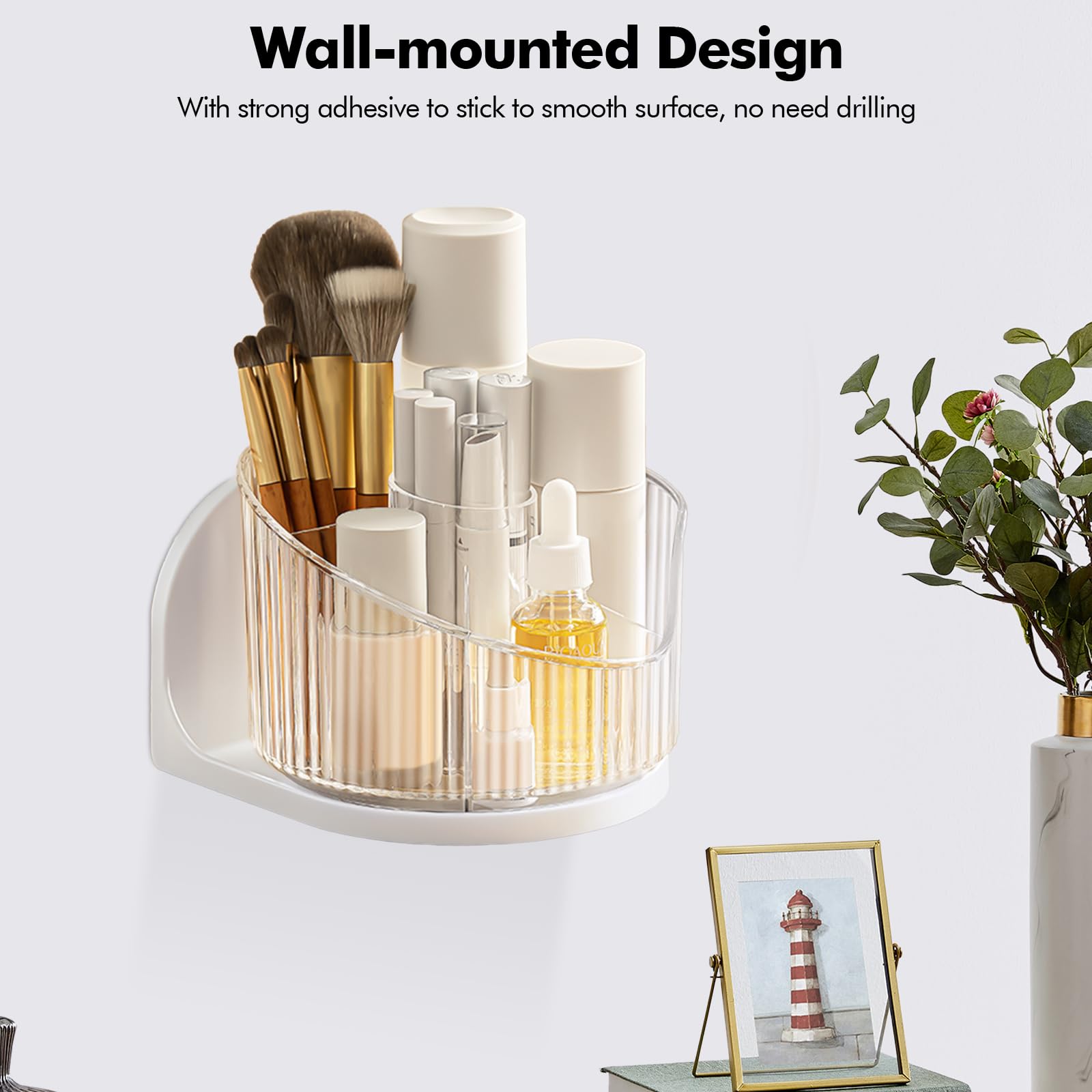 Poeland Wall Mounted Makeup Brushes Organizer - Image 2