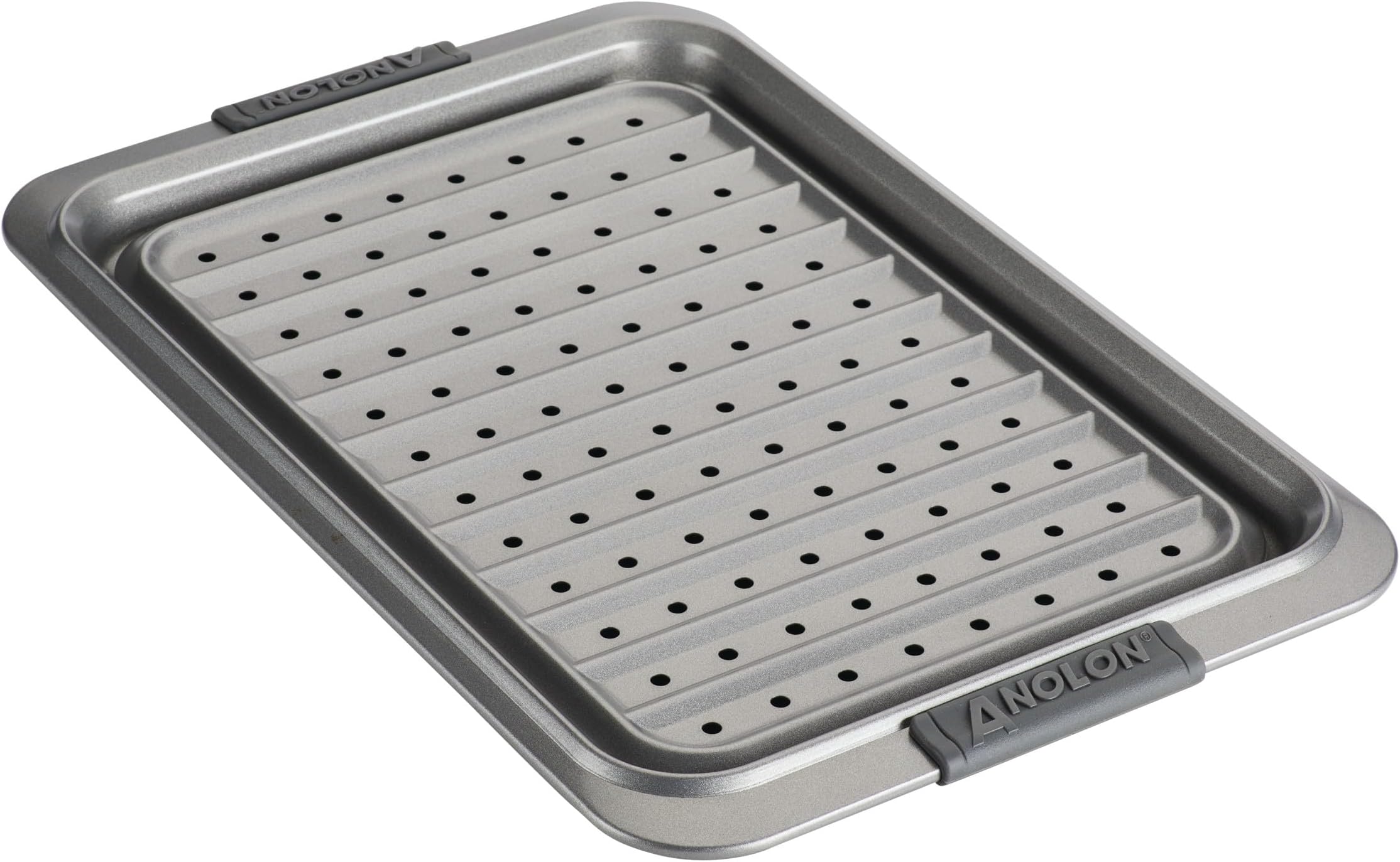 Advanced Nonstick Bakeware Set, Nonstick Cookie Sheet / Baking Sheet and Crisper Pan - 2 Piece, Graphite Gray