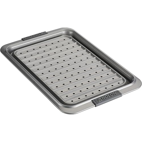 Anolon Advanced Nonstick Bakeware Set, Nonstick Cookie Sheet / Baking Sheet and Crisper Pan - 2 Piece, Graphite Gray