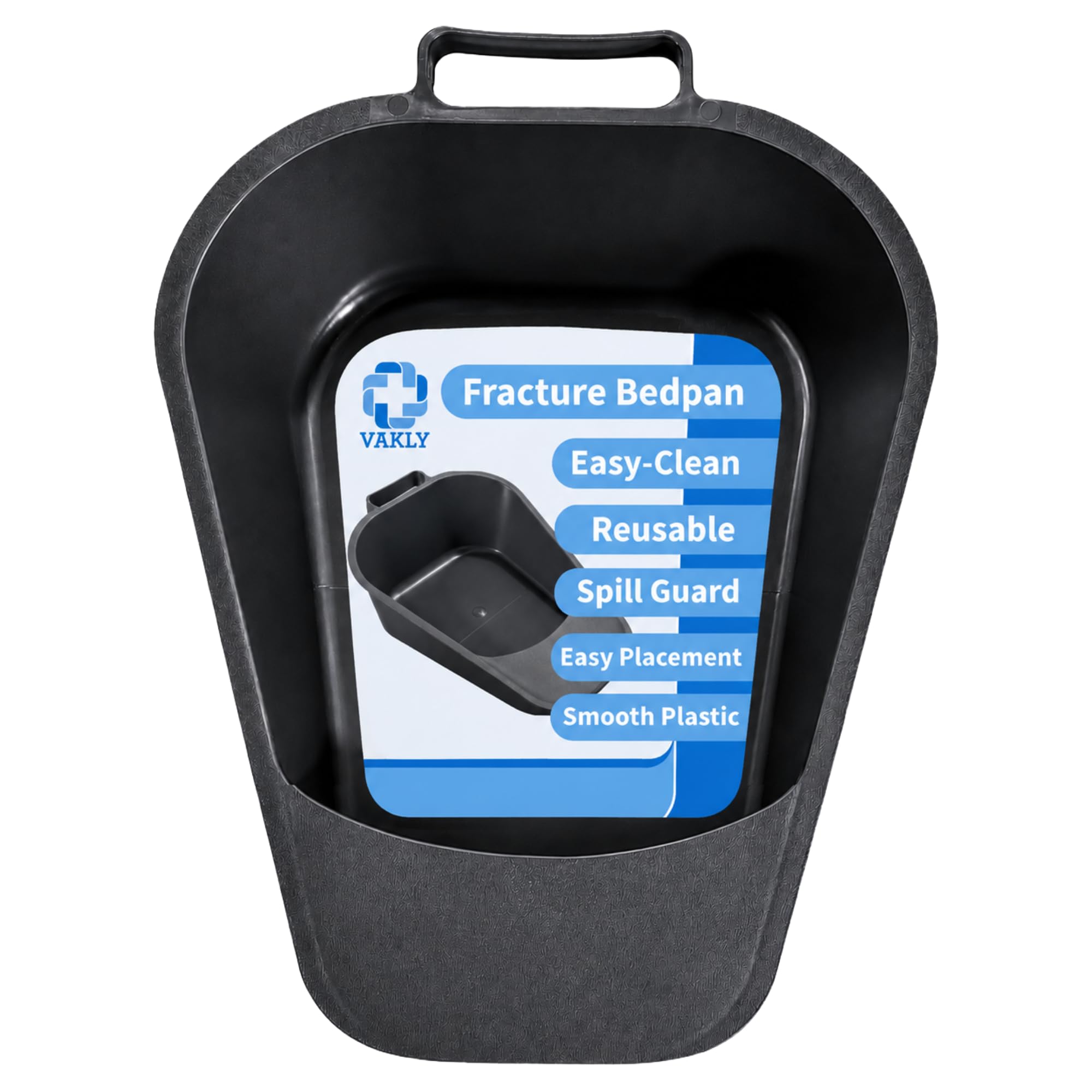Fracture Bedpan with Handle - Spill Guard -8