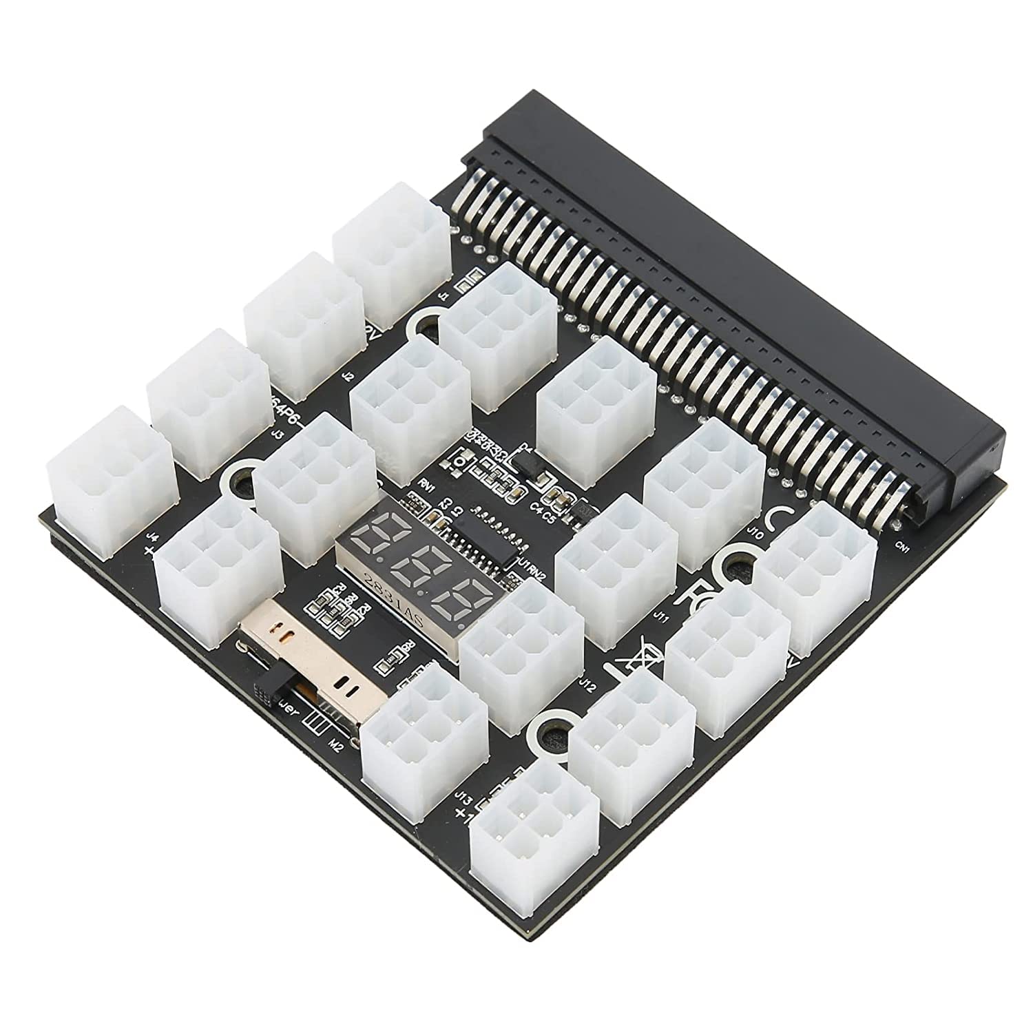 BUYFLUX Power Supply Break Out Boards, Standard Design Good Match Easy Installation 95mmx92.5mm 17 Ports Server Breakout Board for DPS-1200FB A PS-2751-5Q-image-19