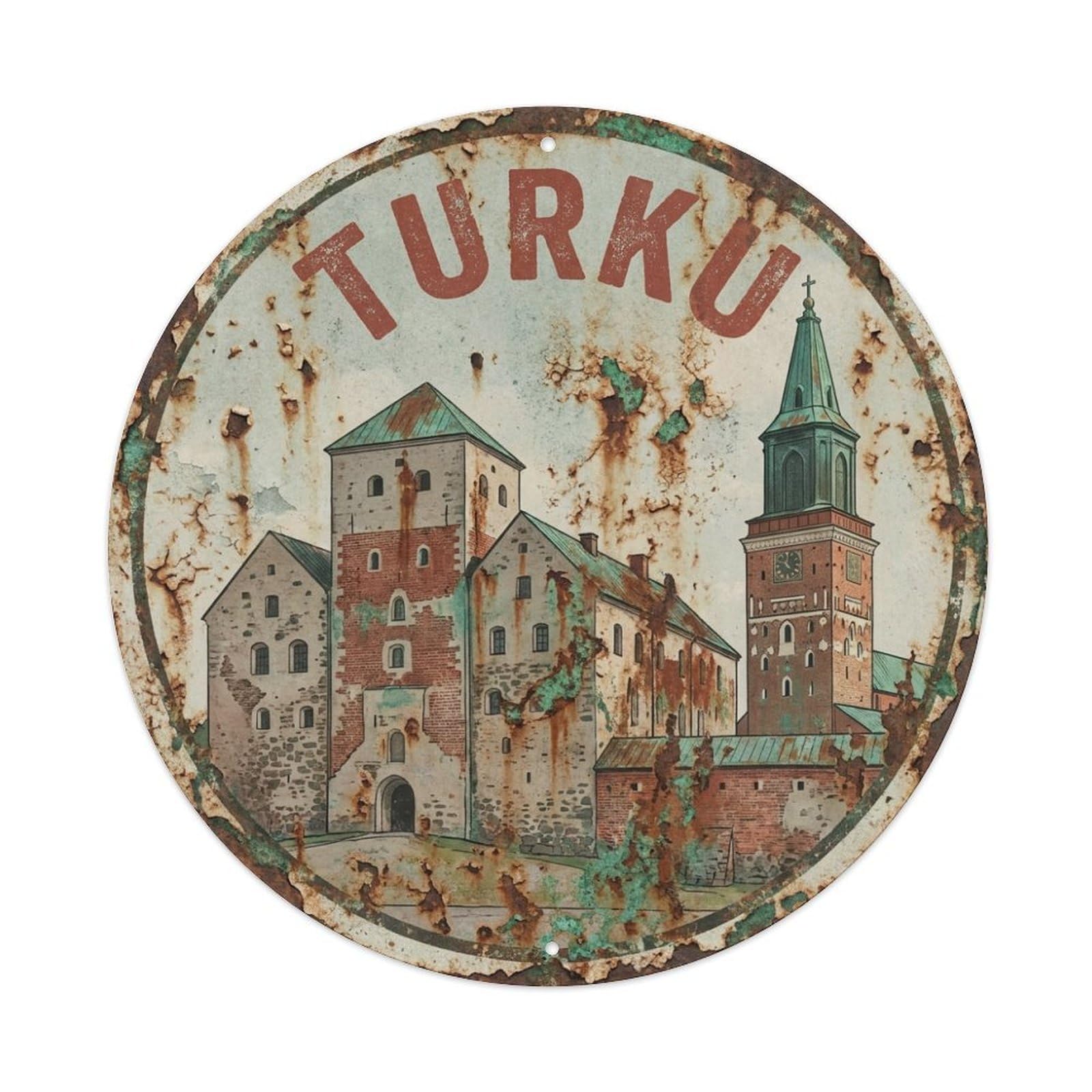 Travel Retro Finland Turku Metal Tin Sign