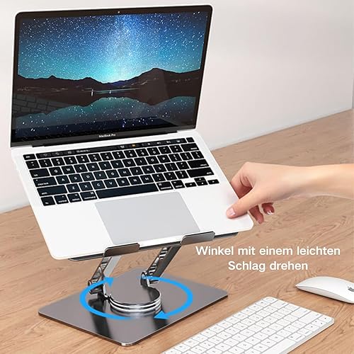 Miniatura 5 de Soporte ajustable para computadora portátil para escritorio, regalos para hombres, soporte de computadora portátil con función de refrigeración,