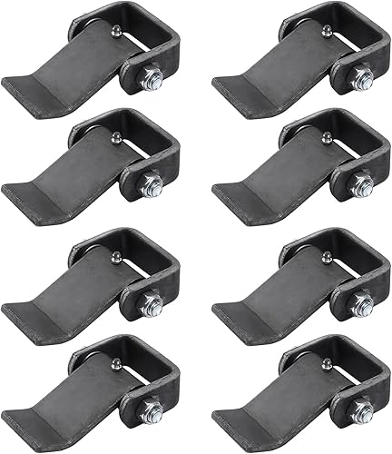 Bisagras de soldadura resistentes engrasables para remolque, camiones, puerta y puerta trasera, estilo correa, hoja corta, paquete de 8