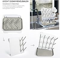 Vista 6 de Termichy Estante de secado de biberones: soporte vertical grande para secador de botellas, estante de secado de pie que ahorra espacio para Caqui