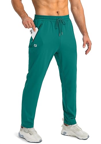 G Gradual Pantalones deportivos para hombre con bolsillos con cremallera, pantalones deportivos cónicos para entrenamiento, correr, correr