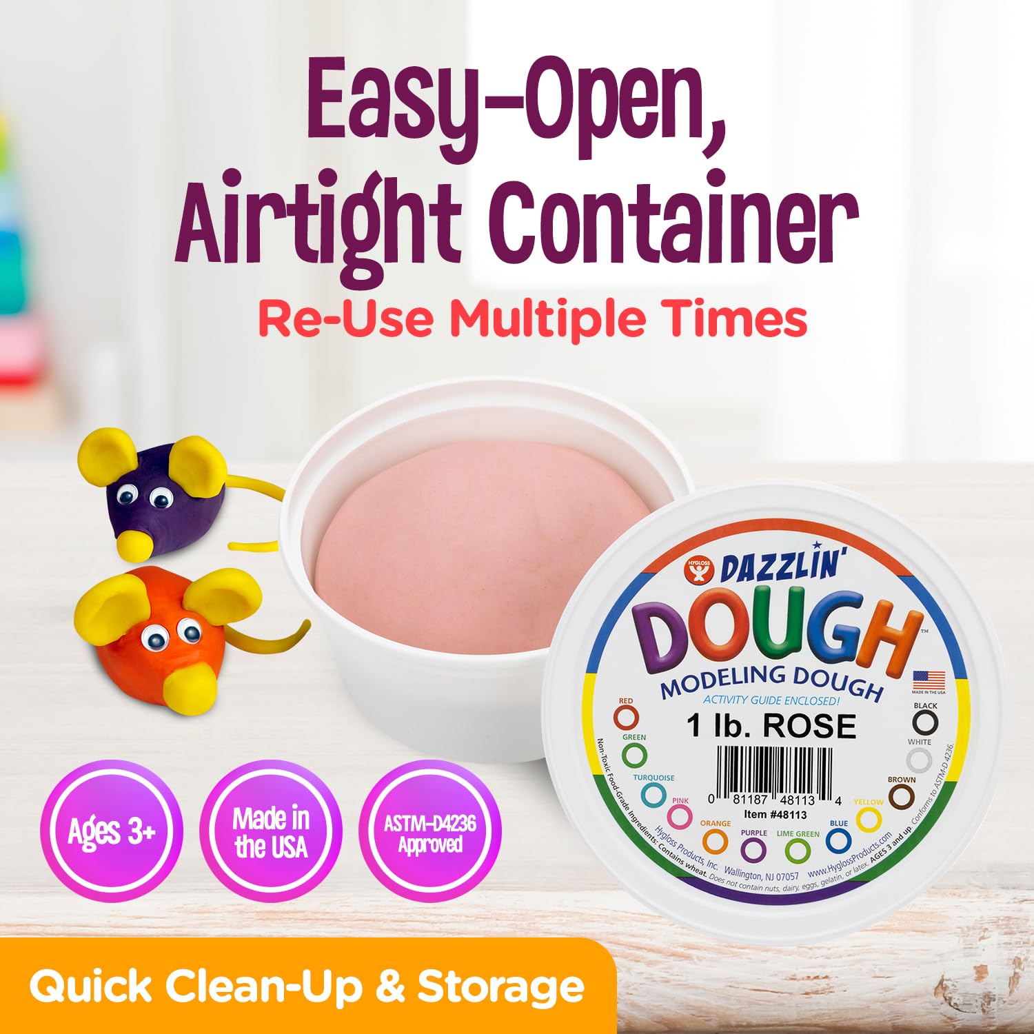 Snapklik.com : Play Modeling Dough - Rose Dough Unscented - Safe & Non ...