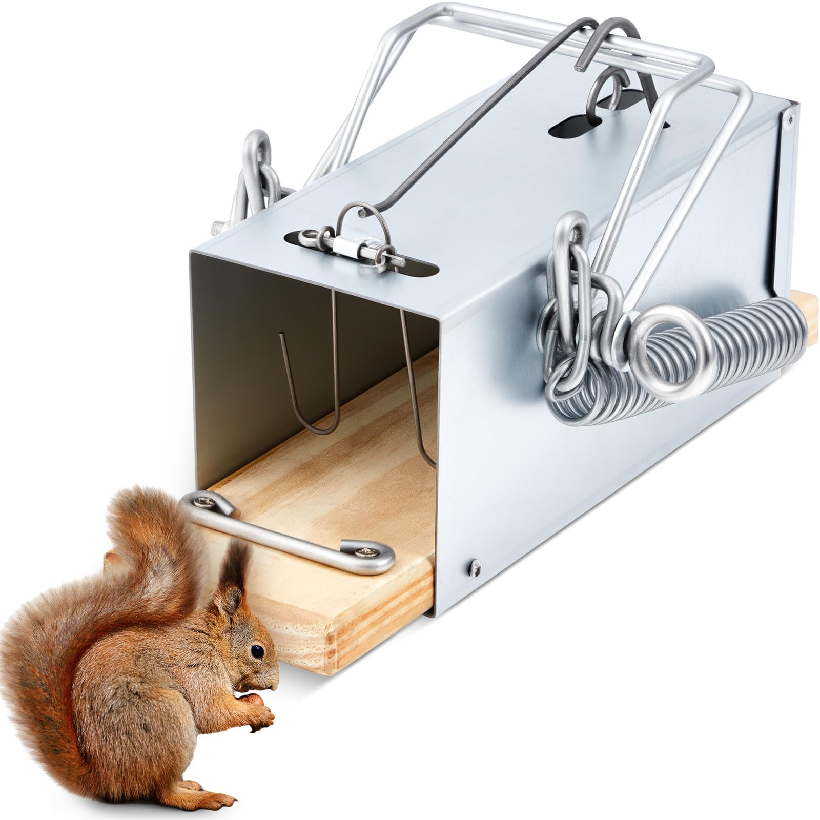 Photo 1 of CimoroWin 1 Pcs Squirrel Tube Trap Outdoor Heavy-Duty Rodent Trap, Silver