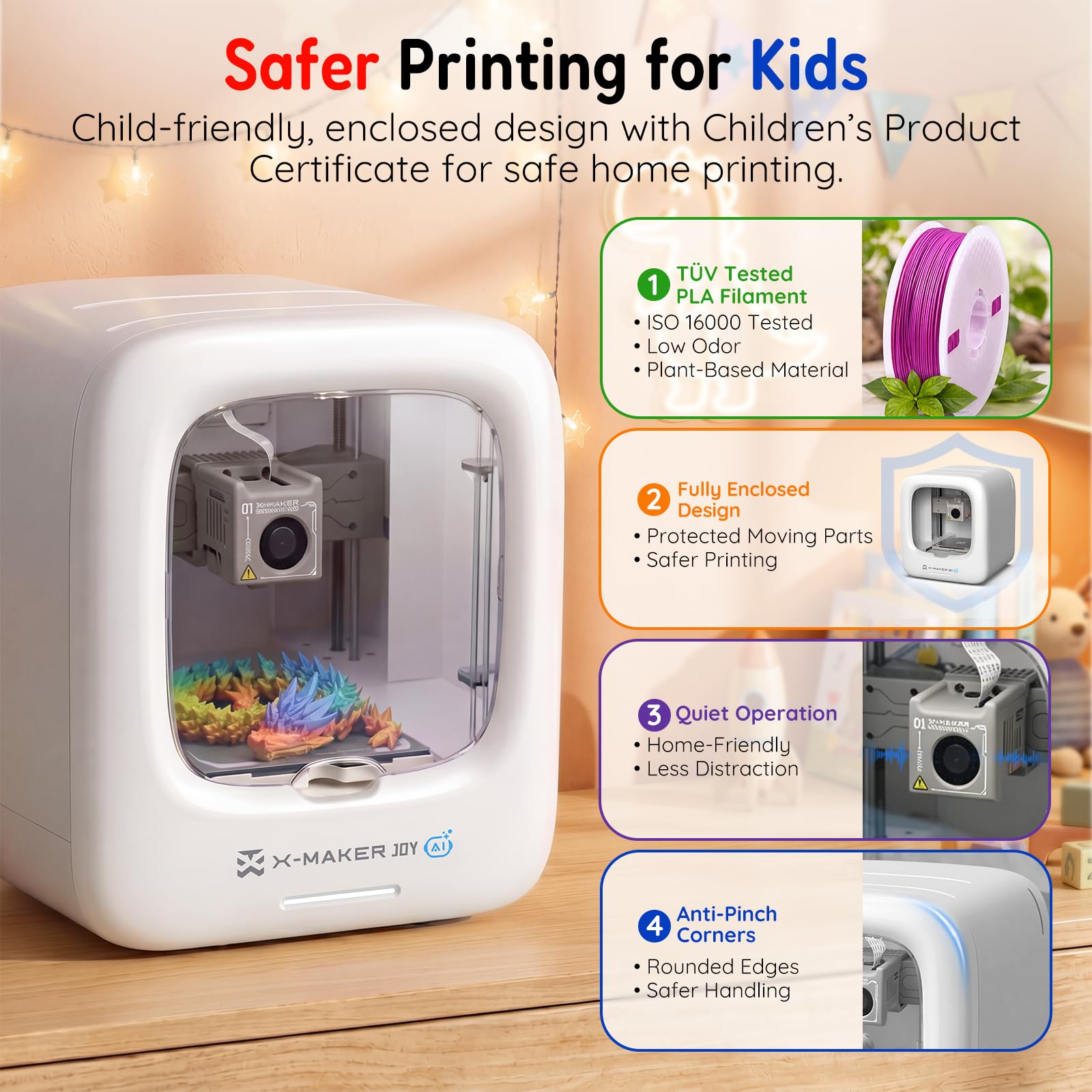 Entina TINA2S 3D Printers with WiFi Cloud Printing, Fully Assembled with Auto Leveling, Huge Library, DIY Mini 3D Printer for Beginners and Kids, High Precision 3D Printer for Home, Office & School thumbnail 8